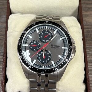 NEW Armitron Men’s Chronograph Stainless Steel Watch with Box
